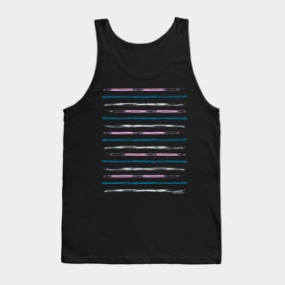 Stripes - Geometric hand painted abstract pattern of stripes Tank Top